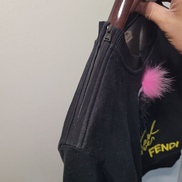 FENDI Karlito Sweatshirt Sweater Karl Lover Gold LTD Ed Fur Sz S 42 6 7 8 $1800 - Picture 9 of 14